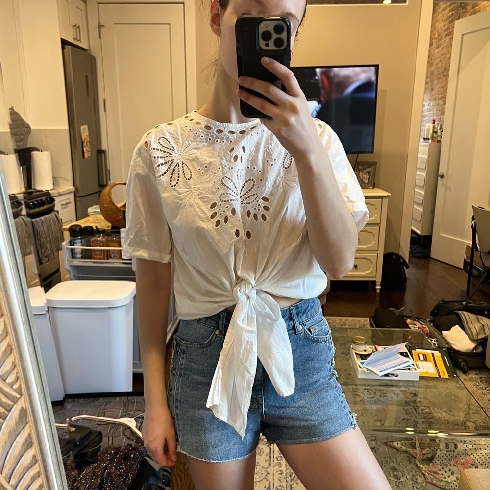 Zara Tie Front Top